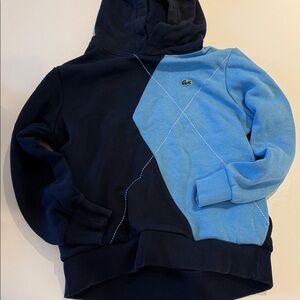 Lacoste Kids' Two-Tone Blue and Black Hoodie